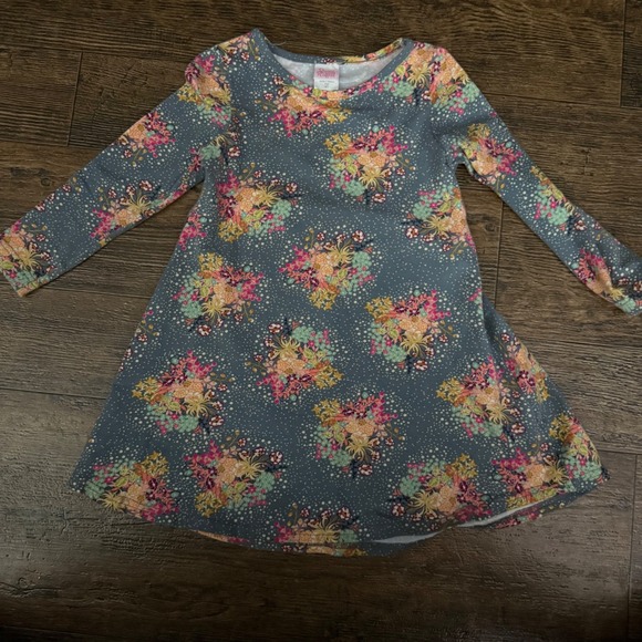 Ric Rac and Ruffles Other - Ric Rac and Ruffles Girls 4T Blue Floral Long Sleeve Dress, Cute Casual Outfit